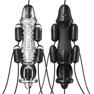 【大人的玩具】久皇 六蛋震動陰莖訓練器 有線直插款 陰莖鍛鍊器 電動飛機杯(龜頭訓練器 自慰器 飛機杯)