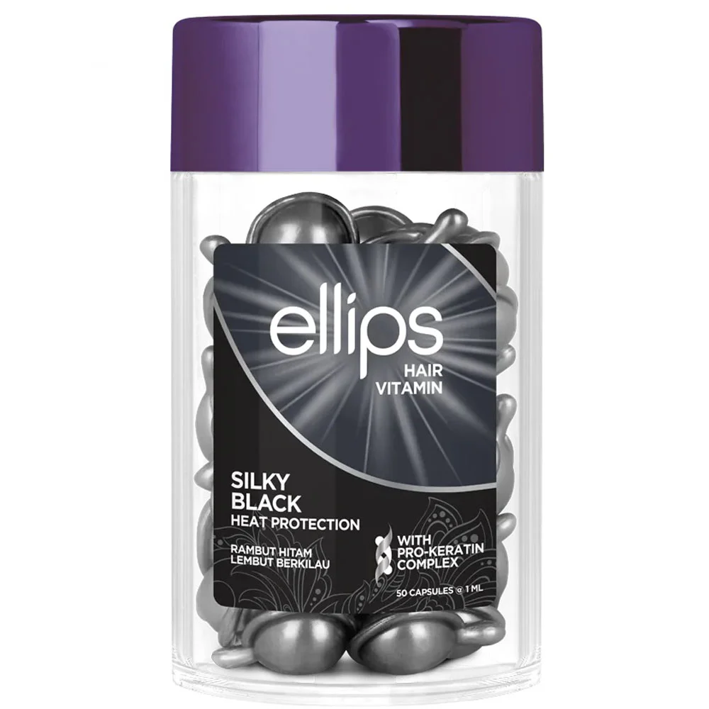 Ellips 意立詩 沙龍級角蛋白膠囊護髮油(強韌亮澤黑桃花)1ml*50粒/罐