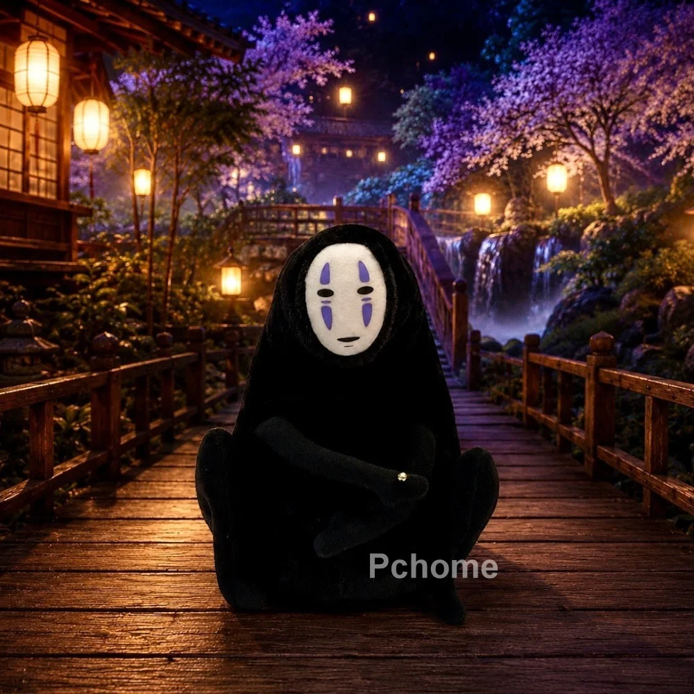 宮崎駿 【神隱少女】無臉男造型絨毛玩偶