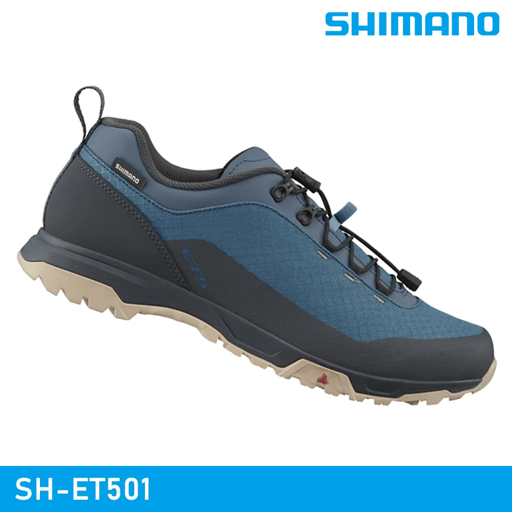 SHIMANO 禧瑪諾 【城市綠洲】 SH-ET500 自行車硬底鞋 / 藍色